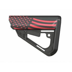 TI-7 Stock MIL-SPEC Size with Red American Flag Graphic by Tactical Intent